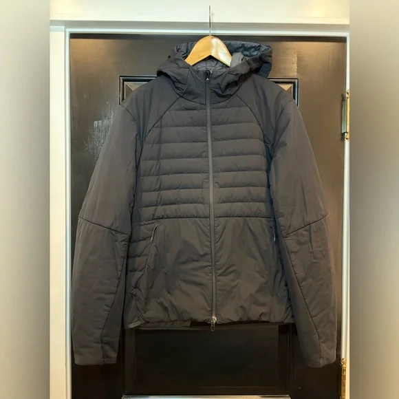 Lululemon Down For It All Jacket Black Hooded 700-Fill Goose Down Men’s - Picture 3 of 4